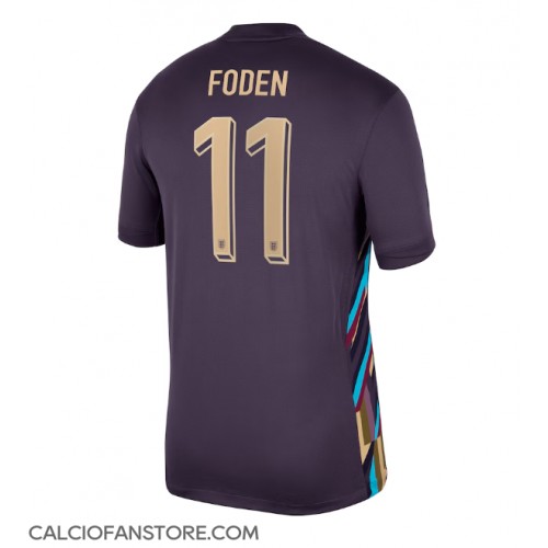 Maglia Calcio Inghilterra Phil Foden #11 Seconda Divisa Europei 2024 Manica Corta
